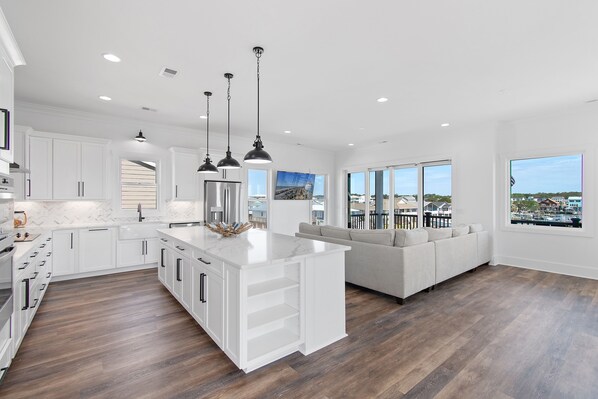 Interior - Carolina Blue Skies is 2nd Row, Steps to the Beach, Ocean Views and New Construction (Holden Beach)