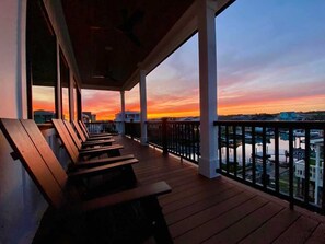 Terrace/patio - Carolina Blue Skies is 2nd Row, Steps to the Beach, Ocean Views and New Construction (Holden Beach)