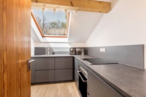 Fridge, oven, stovetop, dishwasher