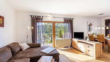 Fernseher, DVD-Player, Stereoanlage