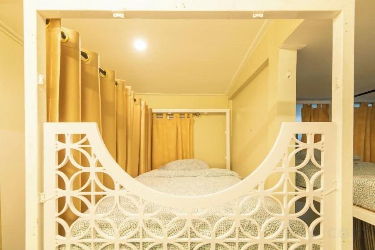 Blackout drapes, iron/ironing board (on request), WiFi (free)