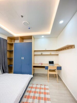 1 sovrum och sängkläder