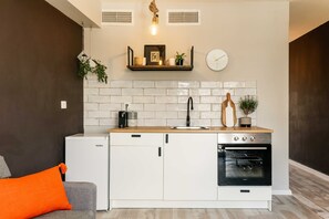 华丽公寓 | 私人厨房 | 迷你冰箱、微波炉、烤箱、炉灶