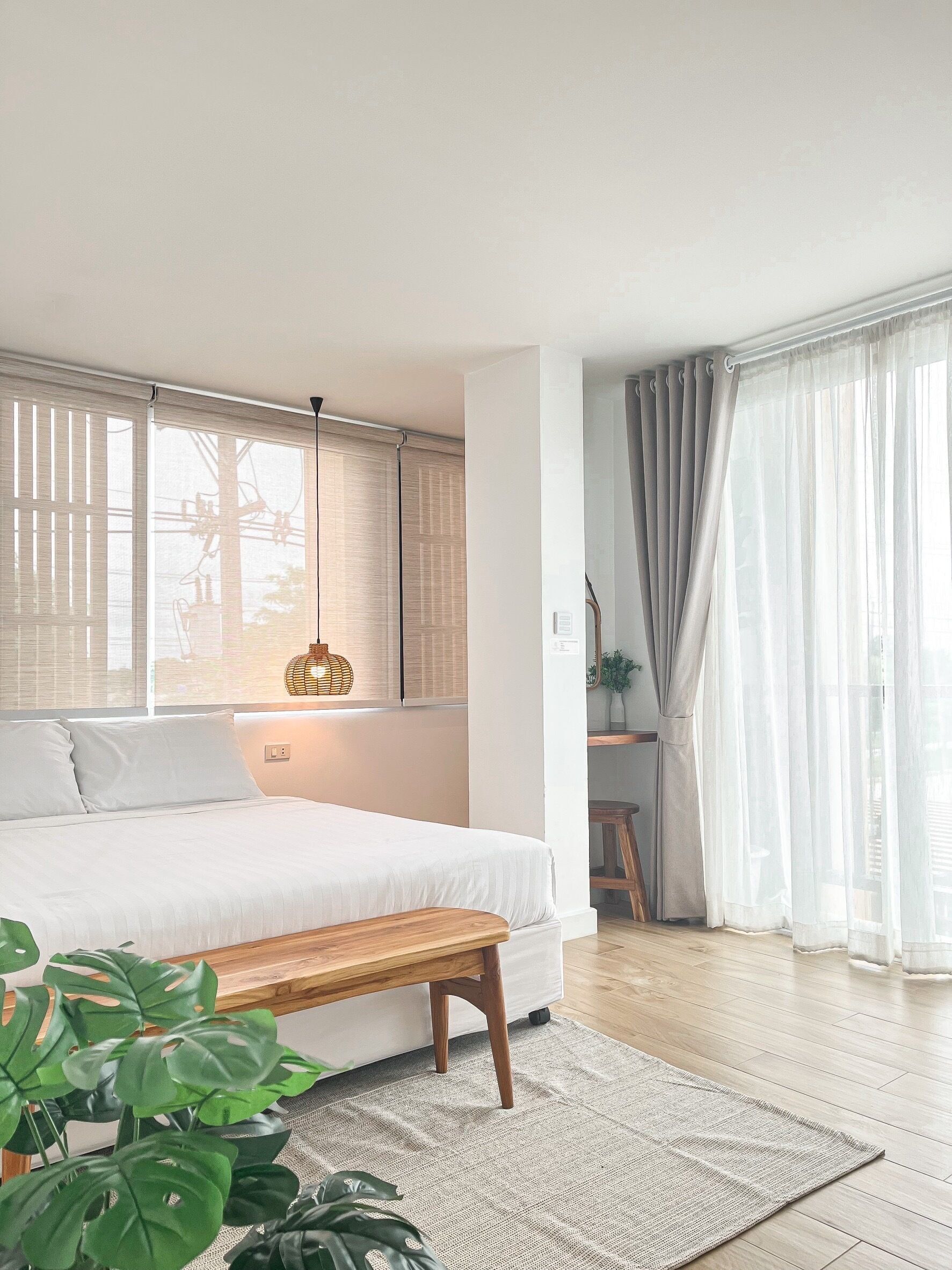 Premium bedding, down comforters, individually decorated
