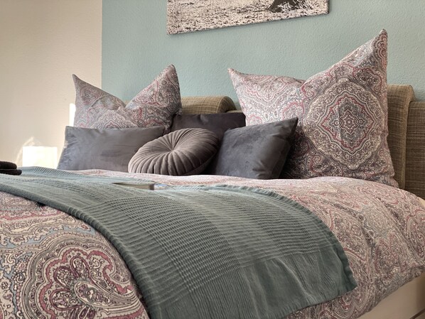 3 soverom, strykejern/-brett, reiseseng for barn og wi-fi