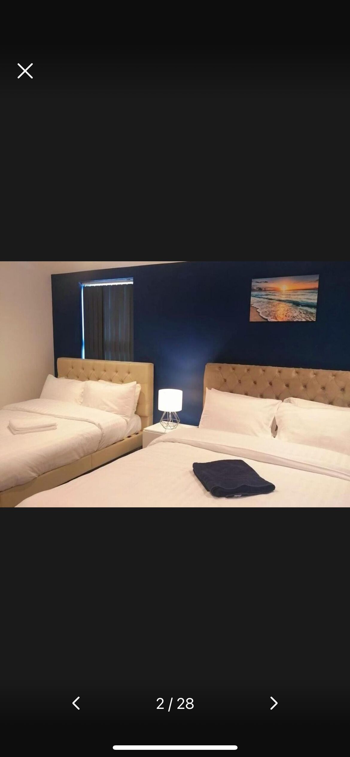 2 bedrooms, iron/ironing board, WiFi, bed sheets