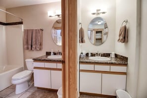 Bathtub, hair dryer, towels - 2BR w/ Loft - Fireplace, BBQ, Horseshoe Pit, Swing (Leadville)