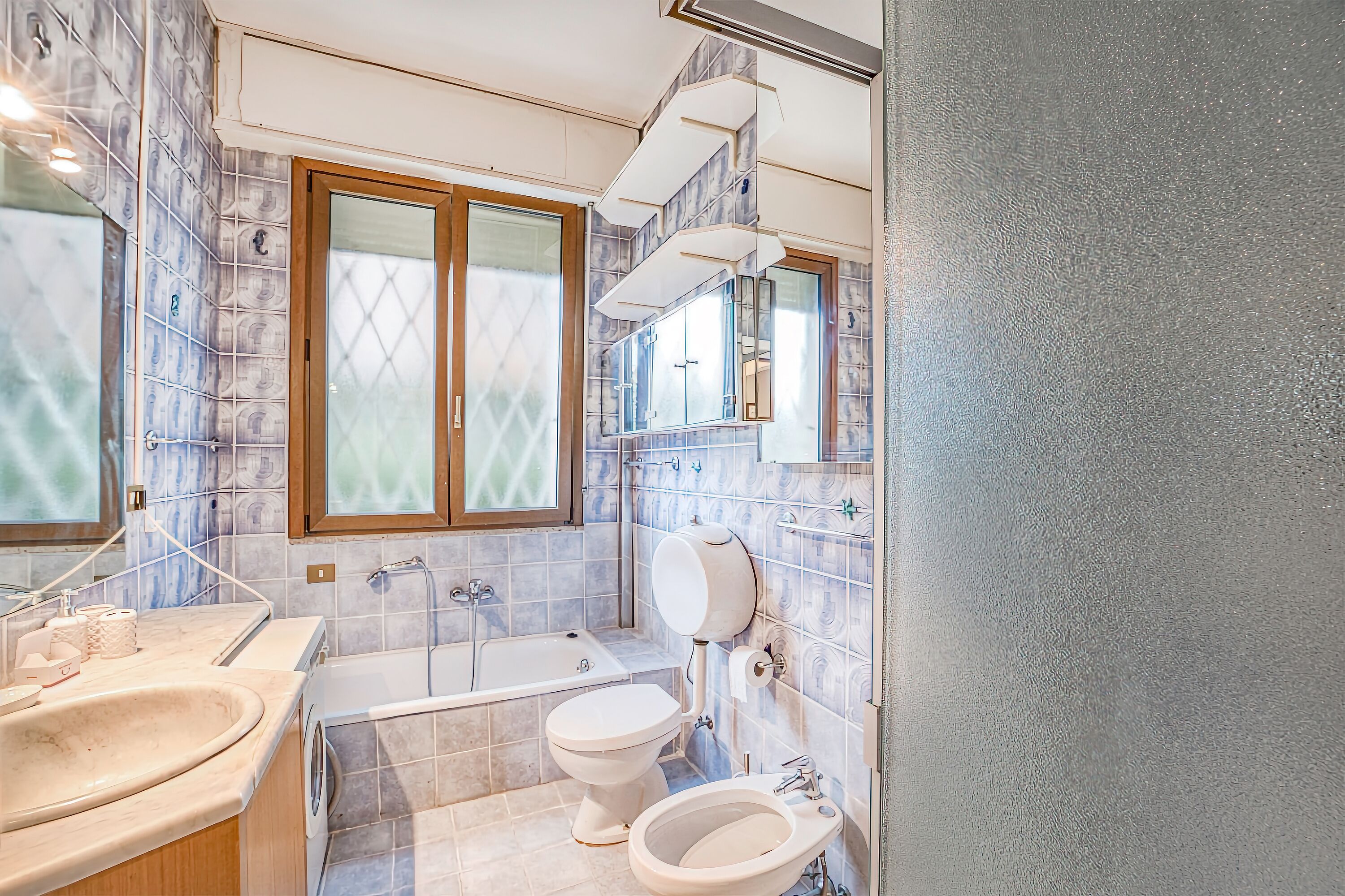 Family Apartment, Multiple Bedrooms (Annamaria's House Beachfront) | Bathroom | Shower, bidet, towels, soap