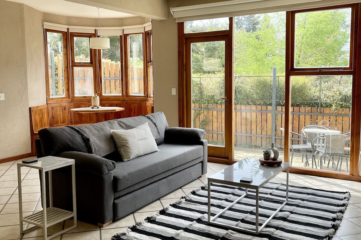 Family Apartment, 1 Bedroom, Courtyard Area | Living area | Smart TV, heated floors