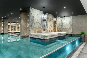 3 indoor pools, seasonal outdoor pool