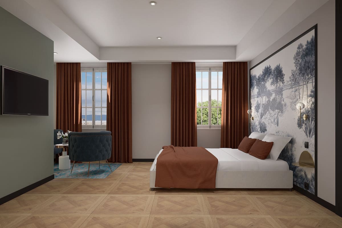 Superior tweepersoonskamer | Luxe beddengoed, een kluis op de kamer, geluiddichte muren, gratis wifi