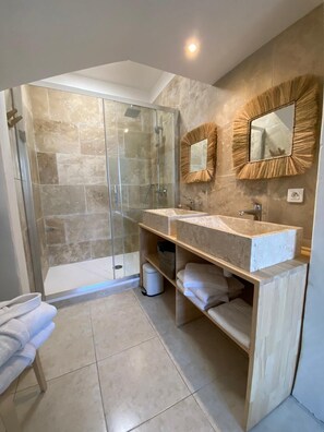 Shower, hair dryer