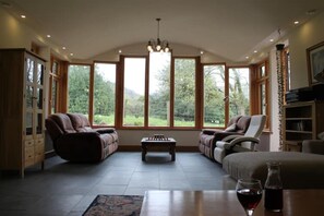 TV, fireplace, DVD player, books