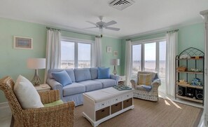 TV - The Sandcastle|104 F Port O Call | Walk Off Porch onto the Beach|All New|Oceanfront|Renovated|Per... (Isle of Palms)