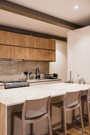 豪華公寓 (Ajolote) | 私人廚房 | 大型雪櫃/冰箱、微波爐、焗爐、洗碗機