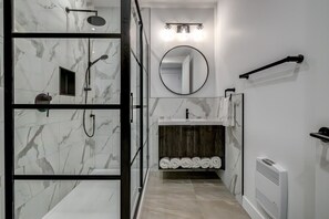 Shower, hair dryer