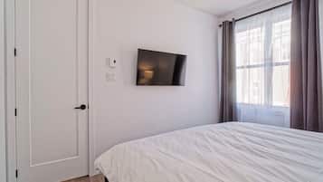2 bedrooms, iron/ironing board, travel crib, WiFi