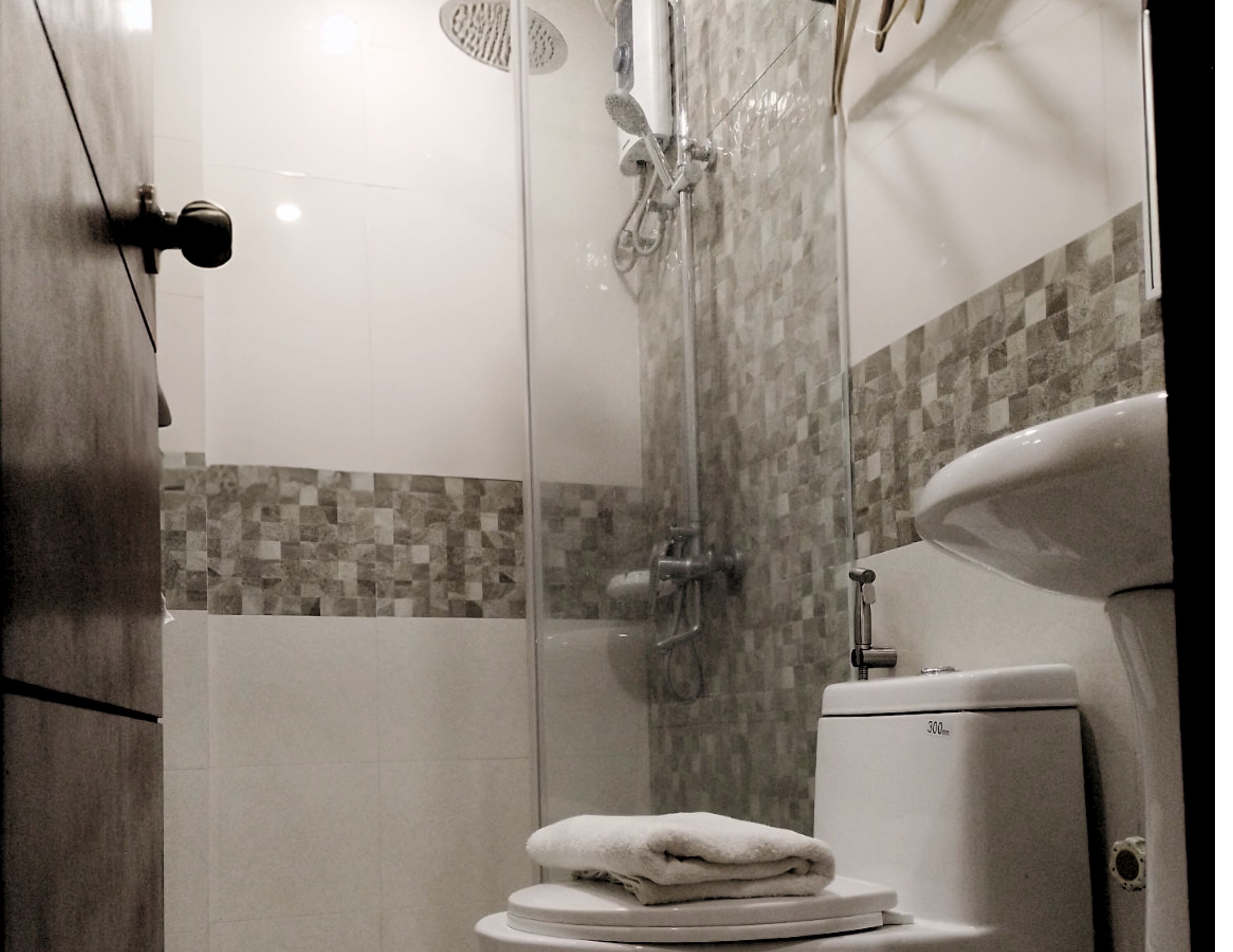 Dusche, Hydromassagedusche, kostenlose Toilettenartikel, Bidet