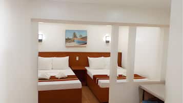 Standard Room, 2 Double Beds, Non Smoking, Ground Floor | Individually decorated, individually furnished, desk, laptop workspace