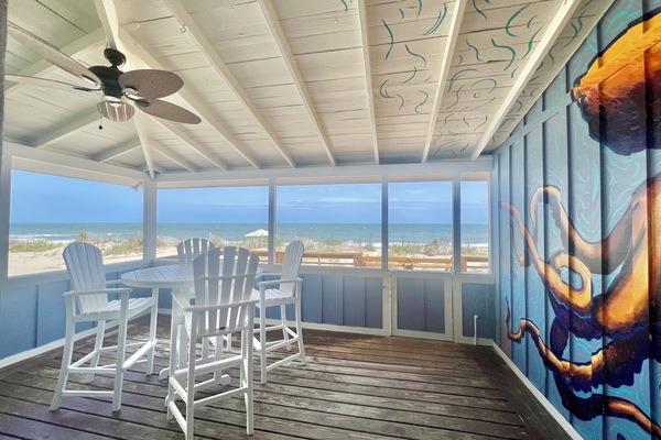 Back porch ocean front