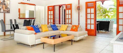 エクスクルーシブ ヴィラ | リビング エリア