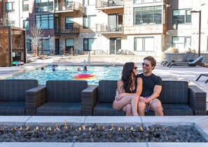 A heated pool - LIFT 307 | Ski-In/Out | Near Pool Deck | Mountain View | Kitchen | Hot Tub | Pool | Great Amenities (Park City)