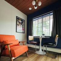 Deluxe Single Room, 1 King Bed | Living area | TV