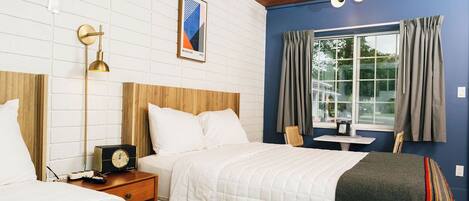 Classic Double Room, 2 Queen Beds | Desk, free WiFi, bed sheets