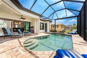 Outdoor pool, a heated pool - Stunning Waterfront-canal home minutes from Charlotte Harbor, Saltwater Pool! (Punta Gorda)