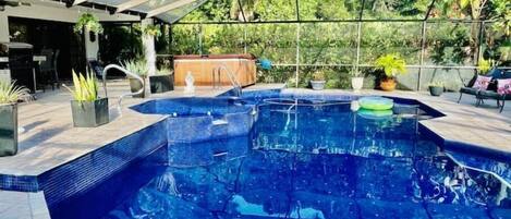 A heated pool