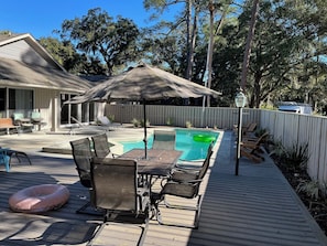 Outdoor dining - 14 Beach Lagoon Road at The Sea Pines Resort (Hilton Head Island)