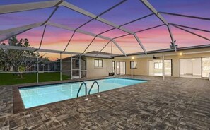 Outdoor pool, a heated pool
