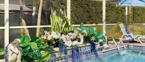 Piscine extérieure, piscine chauffée