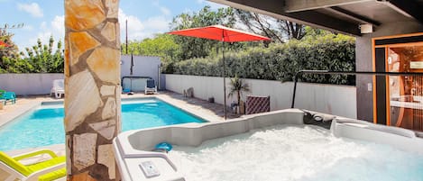 A heated pool