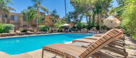 A heated pool