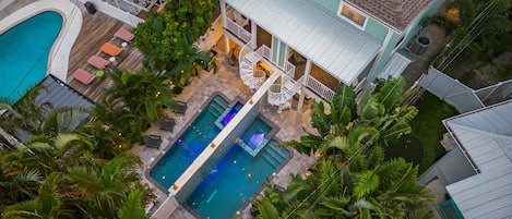 A heated pool