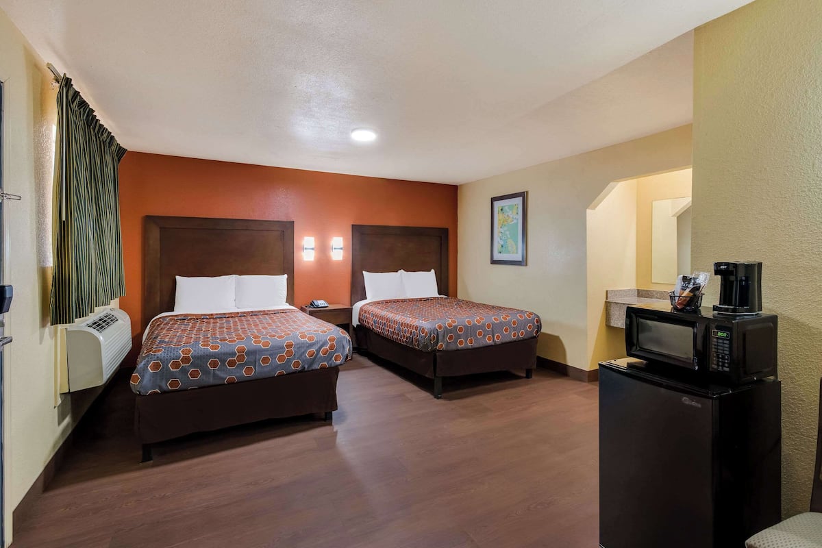 Room, 2 Queen Beds, Accessible, Smoking | Free WiFi, bed sheets