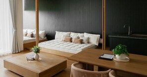 Family Suite | Living area | 45-inch Smart TV with digital channels, Netflix, streaming services