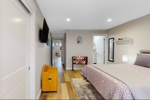 Desk, iron/ironing board, travel crib, free WiFi