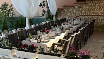 Outdoor wedding area