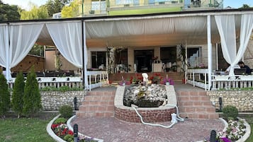 Outdoor wedding area