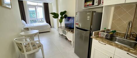 Kondo Deluks, 1 Tempat Tidur Queen, pemandangan kota | Area keluarga