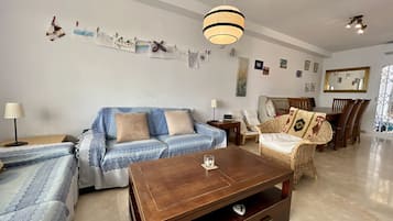 Televisión y chimenea