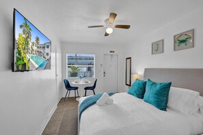 Iron/ironing board, travel crib, WiFi, bed sheets