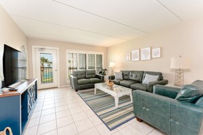 TV, DVD player - Saida IV 203 - Beachfront 2 Bedroom Condo, 3 Pools and Hot Tubs, Tennis and More (South Padre Island)