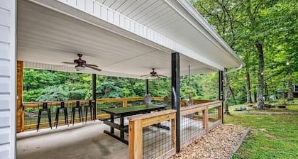 Riverfront w/Grill + Fire Pit | Close to GSMNP!