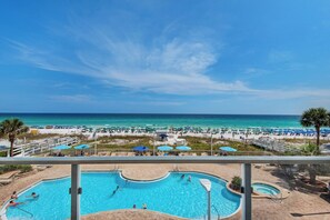A heated pool - Gulf Front Unit~Pool+Hot Tub~2BR Sterling Sands 208 (Destin)