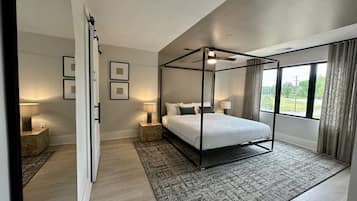 4 bedrooms, laptop workspace, blackout drapes, iron/ironing board