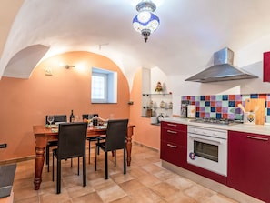 Fridge, oven, toaster, high chair