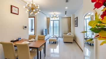 Apartment, 1 Bedroom, Balcony, City View | Laptop workspace, soundproofing, iron/ironing board, free WiFi